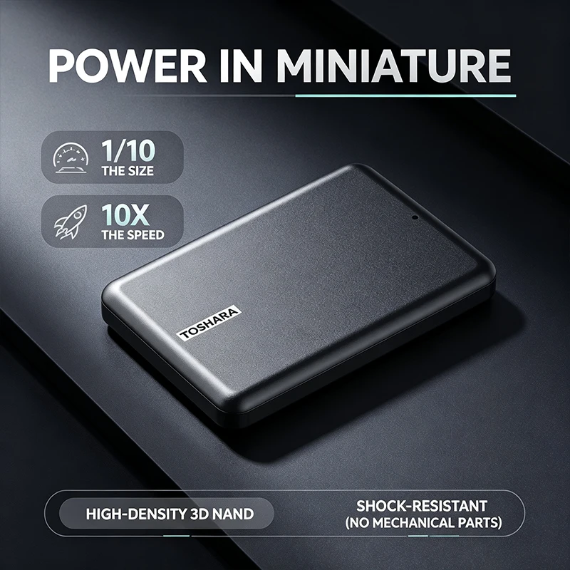 TOSHARA A5 Портативный SSD 4ТБ – обзор и цена Ssd 500Gb